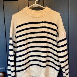 La Linge Marin Sweater in Cream/Navy